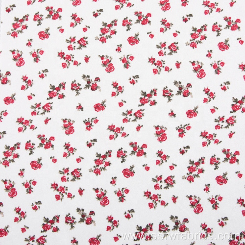 Crepe Logo Custom Floral Fabric Digital Printing